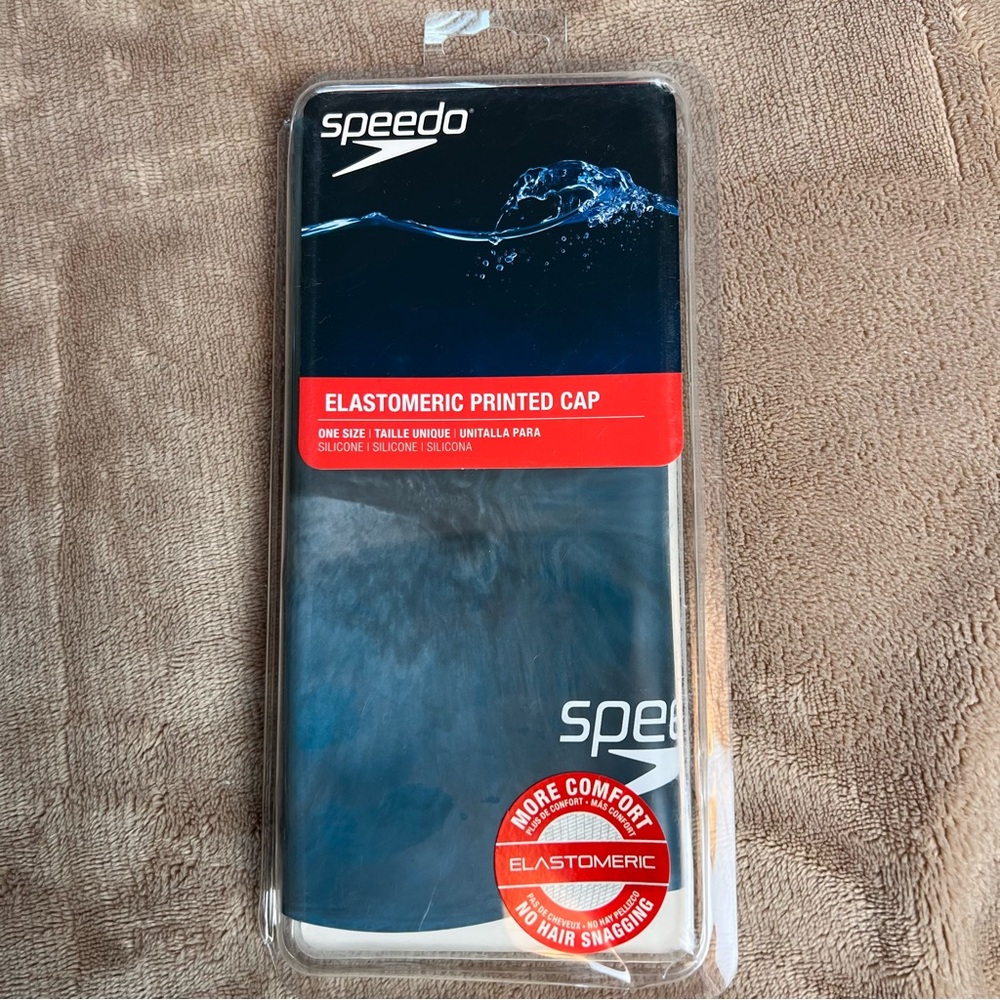SPEEDO Elastomeric and Composite Silicone Printed Swim Cap Bundle - One Size - Picture 4 of 5